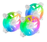 Pack 3 Ventiladores Mars Gaming MF-3A/ 12cm/ ARGB/ Blanco