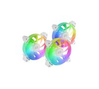 Mars Gaming MF-3A, paquete de 3 ventiladores ultra silenciosos FDB 120 mm, iluminación ARGB Rainbow 360°, ventiladores 3 en 1 con compatibilidad completa