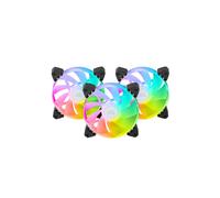 Mars Gaming - MF-3AR, Kit 3x Ventiladores 120mm FDB, Aspas Invertidas, Iluminación ARGB 360° Sin Marco, Iluminación Anil - MF3AR
