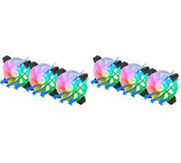 Mars Gaming MF-3AR, Kit 3x Ventiladores 120mm FDB, Aspas Invertidas, Iluminación ARGB 360° Sin Marco, Iluminación Anillo Completa, Ventiladores PC con Compatibilidad Total ARGB, Doble Conector, Negro