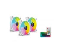 Pack 3x Ventiladores ARGB MF-3D 120mm con Mando a Distancia (Blanco) - MARS-GAMING