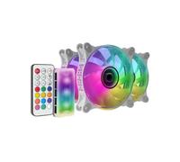 KIT 3xVENTILADOR INTERNO ARGB MARS GAMING MF-3D KIT WHITE 12x12cm ARGB EFECTO ESPEJO INFINITO MF3DKITW