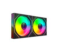 MARS GAMING MF-3DPROX2, Kit 2x Ventiladores PWM 120mm, Iluminación ARGB Triple Infinity Mirror 360°, Sistema de Control PWM, Rodamientos FDB, Ventiladores PC con Compatibilidad Total ARGB, Negro