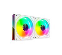 MARS GAMING MF-3DPROX2, Kit 2x Ventiladores PWM 120mm, Iluminación ARGB Triple Infinity Mirror 360°, Sistema de Control PWM, Rodamientos FDB, Ventiladores PC con Compatibilidad Total ARGB, Blanco