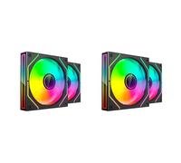 MARS GAMING MF-3DPROX2, Kit 2x Ventiladores PWM 120mm, Iluminación ARGB Triple Infinity Mirror 360°, Sistema de Control PWM, Rodamientos FDB, Ventiladores PC con Compatibilidad Total ARGB, Negro