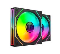 MARS GAMING MF-3DPROX2, Kit 2x Ventiladores PWM 120mm, Iluminación ARGB Triple Infinity Mirror 360°, Sistema de Control PWM, Rodamientos FDB, Ventiladores PC con Compatibilidad Total ARGB, Negro