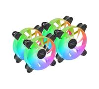 Pack 3 ventiladores mars gaming mf-4a/ 12cm/ argb/ negro