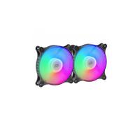 Mars Gaming MFDUO Kit 2 Ventiladores FRGB Rainbow 120mm Negros