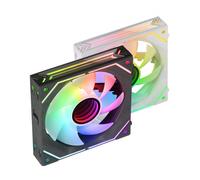 Mars Gaming - MF-LINKFINITY Negro, Ventilador Modular PWM 120mm, Sistema de Conexión LINKFINITY, Iluminación Infinity Mirror ARG