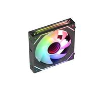 Mars Gaming MF-LINKFINITY, Ventilador Modular PWM 120mm, Sistema de Conexión LINKFINITY, Iluminación Infinity Mirror ARGB 360º, Ultra-silencioso 12dB, Negro