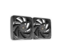 Mars Gaming MF-NCLX2, Kit 2x Ventiladores Ultrasilenciosos 120mm, Diseño Aspas Híbridas, Ventiladores 2en1 con Rodamiento FDB de Cobre Hiperbalanceado, Sistema Conexión PWM, Pads Antivibración, Negro