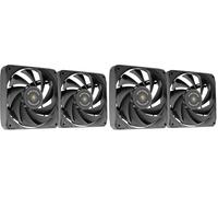 Mars Gaming MF-NCLX2, Kit 2x Ventiladores Ultrasilenciosos 120mm, Diseño Aspas Híbridas, Ventiladores 2en1 con Rodamiento FDB de Cobre Hiperbalanceado, Sistema Conexión PWM, Pads Antivibración, Negro