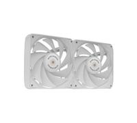 Mars Gaming MF-NCLX2, Kit 2x Ventiladores Ultrasilenciosos 120mm, Diseño Aspas Híbridas, Ventiladores 2en1 con Rodamiento FDB de Cobre Hiperbalanceado, Sistema Conexión PWM, Pads Antivibración, Blanco