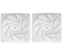 Mars Gaming MF-NCLX2, Kit 2x Ventiladores Ultrasilenciosos 120mm, Diseño Aspas Híbridas, Ventiladores 2en1 con Rodamiento FDB de Cobre Hiperbalanceado, Sistema Conexión PWM, Pads Antivibración, Blanco