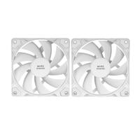Mars Gaming - MF-PROX2 Blanco, Kit 2 Ventiladores 120mm, Sistema Anti-vibraciones, Ultra-silenciosos, Doble Conexión 3PIN + 4PIN