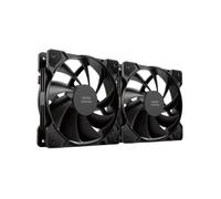 Mars Gaming - MF-PROX2 Negro, Kit 2 Ventiladores 120mm, Sistema Anti-vibraciones, Ultra-silenciosos, Doble Conexión 3PIN + 4PIN