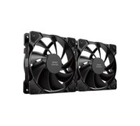 Mars Gaming MF-PWMX2, Kit 2 Ventiladores 120mm, Ultra silenciosos FDB 12dB, Sistema Anti-vibraciones, Sistema PWM, Negro