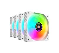 Pack 4 Ventiladores Mars Gaming MF-SI4KIT/ 12cm + HUB + Mando a Distancia/ ARGB/ Blancos