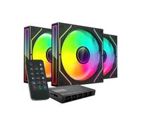 Pack 3 Ventiladores Mars Gaming MF-3DPROKIT/ 12cm + HUB + Mando a Distancia/ ARGB