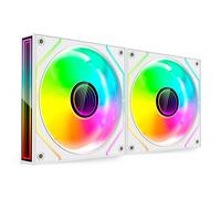 Pack de 2 ventiladores ARGB MF3DPROX2W de 120 mm (blancos) - MARS-GAMING