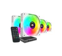 Mars Gaming MFSI4KIT aRGB Blanco - Kit de 4 ventiladores 120mm