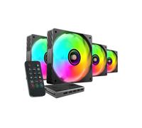 Pack 4 Ventiladores Mars Gaming MF-SI4KIT/ 12cm + HUB + Mando a Distancia/ ARGB