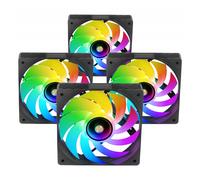 Pack 4 Ventiladores Mars Gaming MF-SI4KIT/ 12cm + HUB + Mando a Distancia/ ARGB