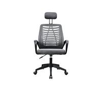 Mars Gaming MGC-ERGOB, Silla Gaming Ergonómica, Asiento y Respaldo de Malla Transpirable, Reposacabezas Regulable, Altura Ajustable Entre 110.5 y 120.5cm, Sistema de Balanceo de 3° a 18°, Gris