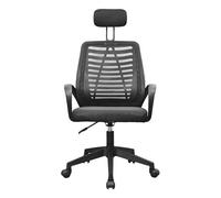 Mars Gaming MGC-ERGOB, Silla Gaming Ergonómica, Asiento y Respaldo de Malla Transpirable, Reposacabezas Regulable, Altura Ajustable Entre 110.5 y 120.5cm, Sistema de Balanceo de 3° a 18°, Negro