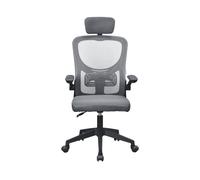 Mars Gaming MGC-ERGOPLUS, Silla Ergonómica Profesional, Soporte Lumbar Dinámico Adaptable, Malla Transpirable, Altura Regulable Entre 115-125cm, Reposabrazos Plegables, Reposacabezas Ajustable, Gris