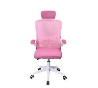 Mars Gaming MGC-ERGOPLUS, Silla Ergonómica Profesional, Soporte Lumbar Dinámico Adaptable, Malla Transpirable, Altura Regulable Entre 115-125cm, Reposabrazos Plegables, Reposacabezas Ajustable, Rosa