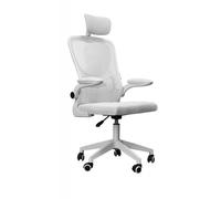 Mars Gaming MGC-ERGOPLUS, Silla Ergonómica Profesional, Soporte Lumbar Dinámico Adaptable, Malla Transpirable, Altura Regulable entre 115-125cm, Reposabrazos Plegables, Reposacabezas Ajustable, Blanco