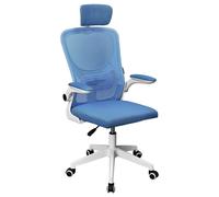 Mars Gaming MGC-ERGOPLUS, Silla Ergonómica Profesional, Soporte Lumbar Dinámico Adaptable, Malla Transpirable, Altura Regulable Entre 115-125cm, Reposabrazos Plegables, Reposacabezas Ajustable, Azul