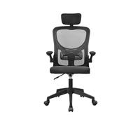 Mars Gaming MGC-ERGOPLUS, Silla Ergonómica Profesional, Soporte Lumbar Dinámico Adaptable, Malla Transpirable, Altura Regulable Entre 115-125cm, Reposabrazos Plegables, Reposacabezas Ajustable, Negro