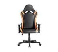 Mars Gaming MGC-Pro, Silla Gaming Profesional, Acabado Cuero PU, Reposabrazos 2D y Respaldo Reclinable 135°, Cojines Lumbar y Cervical Soft-Touch, Ruedas XL y Pistón Gas Clase 4, Naranja