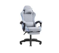 Mars Gaming MGC-X, Silla Gaming Ergonómica, Tejido Transpirable, Respaldo Reclinable y Altura Regulable, Reposabrazos Dinámico, Cojín Cervical y Lumbar, Silla Oficina con Reposapiés Extensible, Azul