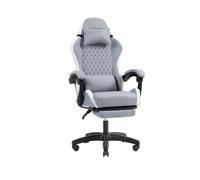 Mars Gaming MGC-X, Silla Gaming Ergonómica, Tejido Transpirable, Respaldo Reclinable y Altura Regulable, Reposabrazos Dinámico, Cojín Cervical y Lumbar, Silla Oficina con Reposapiés Extensible, Blanco