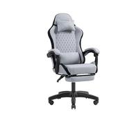 Mars Gaming MGC-X, Silla Gaming Ergonómica, Tejido Transpirable, Respaldo Reclinable y Altura Regulable, Reposabrazos Dinámico, Cojín Cervical y Lumbar, Silla Oficina con Reposapiés Extensible, Negro