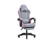 Mars Gaming MGC-X, Silla Gaming Ergonómica, Tejido Transpirable, Respaldo Reclinable y Altura Regulable, Reposabrazos Dinámico, Cojín Cervical y Lumbar, Silla Oficina con Reposapiés Extensible, Rosa