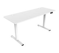 Mars Gaming MGD-ERGOPRO160, Mesa Elevable Eléctrica 73-118cm, Superficie Extragrande 160cm, Perfiles de Altura Personalizados, Sistema Anticolisión, Bloqueo de Seguridad, Fibra Carbono y Acero, Blanco