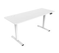 Mars Gaming MGD-ERGOPRO160, Mesa Elevable Eléctrica 73-118cm, Superficie Extragrande 160cm, Perfiles de Altura Personalizados, Sistema Anticolisión, Bloqueo de Seguridad, Fibra Carbono y Acero, Blanco