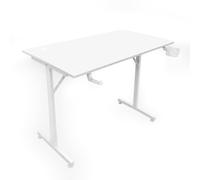 Mars Gaming MGD-X100 Mesa Gaming 100x60cm Acabado Fibra de Carbono | Estructura Acero, Pasacables Integrado, Soporte Auriculares y Posavasos, Peso hasta 100kg, Escritorio PC 100x60x75cm, Blanco