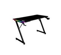 Mars Gaming MGD-X120RGB, Mesa Gaming Ergonómica, Iluminación ARGB con Mando, Fibra de Carbono, Alfombrilla XXL, Soporte Auriculares y Bebida, Gestión Cableado, Escritorio Gaming 120x60cm, Negro