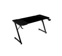 Mars Gaming MGD-X140, Mesa Gaming Ergonómica, Superficie en Fibra de Carbono, Estructura Metálica, Alfombrilla XXL, Soporte Auriculares y Bebida, Gestión Cableado, Escritorio PC 140x60cm, Negro