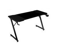Mars Gaming MGD-X140, Mesa Gaming Ergonómica, Superficie en Fibra de Carbono, Estructura Metálica, Alfombrilla XXL, Soporte Auriculares y Bebida, Gestión Cableado, Escritorio PC 140x60cm, Negro