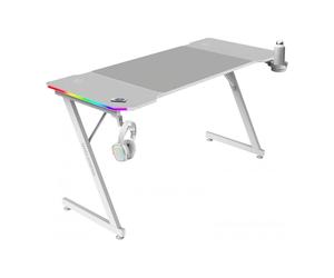 Mars Gaming MGD-X140RGB Mesa Ergonómica ARGB Mando Alfombrilla XXL Soportes Externos 140x60cm Blanco