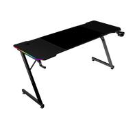 Mars Gaming MGD-X160RGB, Mesa Gaming Ergonómica, Iluminación ARGB con Mando, Fibra de Carbono, Alfombrilla XXL, Soporte Auriculares y Bebida, Gestión Cableado, Escritorio Gaming 160x60cm, Negro o