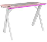 Mars Gaming MGD100RGB, Mesa Gaming Ergonómica RGB, Alfombrilla XXL, Soporte Auriculares y Bebida, Escritorio PC, 100x60cm, Rosa