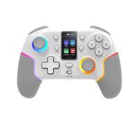 Mars Gaming MGP-V3, Gamepad Inalámbrico ARGB, Triple Conexión Bluetooth 5.0/2.4GPRO / Cable, Pantalla LCD a Color, Joysticks y Gatillos Hall Effect, Switch|Switch 2|PC|Android|iOS 13.0+, Blanco