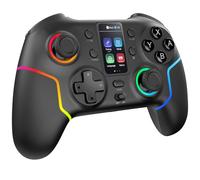Mars Gaming MGP-V3, Gamepad Inalámbrico ARGB, Triple Conexión Bluetooth 5.0/2.4GPRO / Cable, Pantalla LCD a Color, Joysticks y Gatillos Hall Effect, Switch|Switch 2|PC|Android|iOS 13.0+, Negro